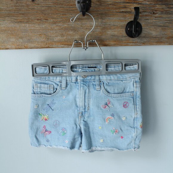 Gap Size 6 Gild Denim Shorts Embroidered - Picture 1 of 6